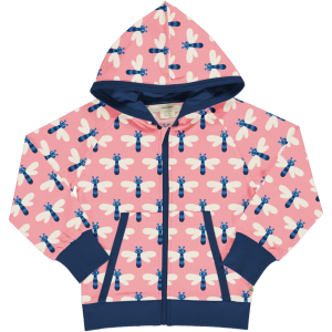 maxomorra Mädchen Kapuzenjacke mit Libellen Cardigan Hood Dragonfly