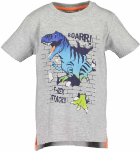 BLUE SEVEN Kurzarm Shirt Dinosaurier Grau 802185 Gr, 92