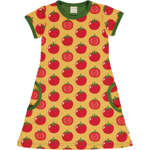 maxomorra Kurzarm Tomaten Kleid Dress TOMATO