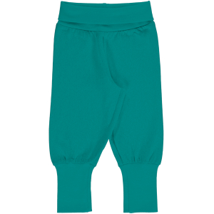 maxomorra einfarbige Schlupf Hose Pant Rib Lagoon Gr. 86/92