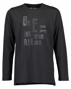 Blue Seven Langarmshirt mit reflektierndem Logo in schwarz 651624 Gr. 140