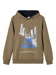 name it Hoodie Kapuzenpulli nkmVILDAR stone gray