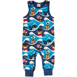 maxomorra Strampler mit Ozean Motiv Playsuit OCEAN