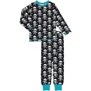 maxomorra Schlafanzug mit Skeletten Halloween Pyjama Classic SKELETON