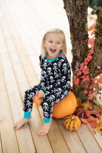 maxomorra Schlafanzug mit Skeletten  Halloween CollectionPyjama SKELETON