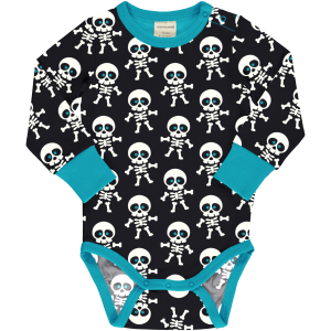 maxomorra Langarm Body Halloween Collection SKELETON