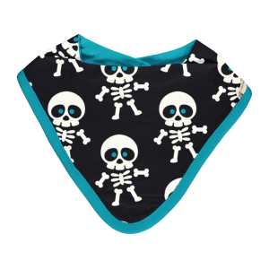 maxomorra Dreieckstuch Halloween Collection Dribble Bib SKELETON