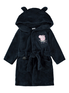 name it Kinder Morgenmantel Bademantel Peppa Pig Wutz Dunkelblau Gr. 86