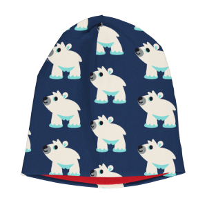 maxomorra gefütterte Beanie Mütze mit Eisbären Velour POLAR BEAR