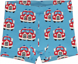 maxomorra Jungen Unterhose Feuerwehr Boxer Shorts FIRE TRUCK hellblau