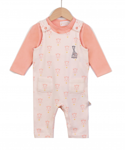 Sophie la girafe Baby Mädchen Strampler mit Langarmbody in Rosa