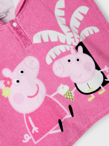 name it Badeponcho mit Peppa Pig Kapuzenbadetuch in rosa