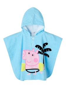 name it Badeponcho mit Peppa Pig Wutz Kapuzenbadetuch in blau