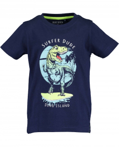 BLUE SEVEN Kurzarm Shirt Dinosaurier 802218 Nachtblau