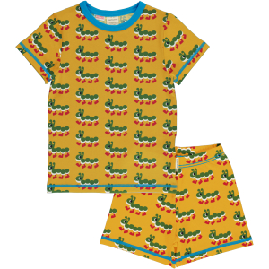 maxomorra Kurzer Schlafanzug mit Raupen Pyjama Set Caterpillar