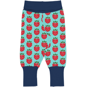 maxomorra Schlupf Hose mit Himbeeren Pant Rib RASPBERRY Gr. 98/104