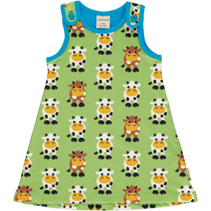 maxomorra Träger Kleid mit Kühen PlayDress COW