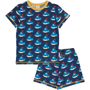 maxomorra kurzer BIO Schlafanzug GOTS Pyjama Set Submarine Gr. 110/116