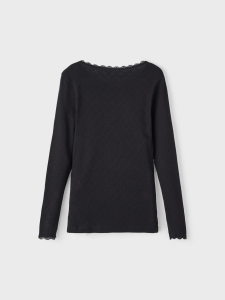 name it schmales Langarmshirt NKFLITTE schwarz