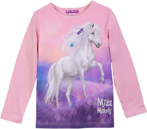 Miss Melody Langarmshirt mit Pferd 76014 in rosa Gr. 152