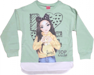 Top Model Sweatshirt mit Janet 75034 in mint Gr. 164