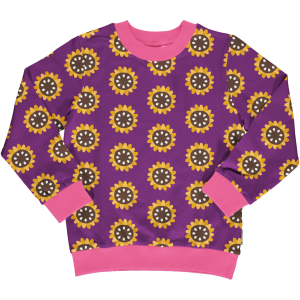 Maxomorra Mädchen Sweat Pullover mit Sonnenblumen Garden Sunflower