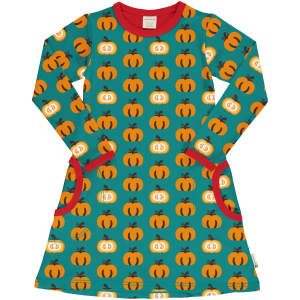 maxomorra Langarmkleid Kürbis Dress Garden Pumpkin