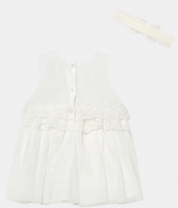 NAME IT Taufkleid Tüll Organza mit Kopfband nmfNELLA