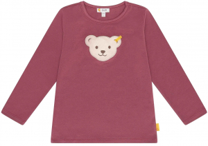 Steiff Langarmshirt Quietsch Bär Maroon 8019