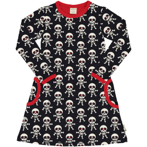 maxomorra Langarmkleid mit Skeletten Scary SKELETON