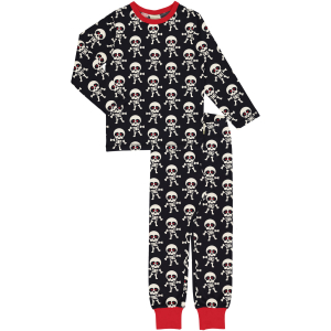 maxomorra Schlafanzug Halloween Pyjama Scary Skeleton