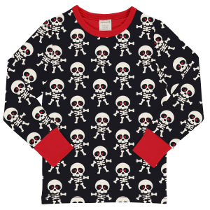 maxomorra Langarmshirt mit Skeletten Halloween Scary Skeleton