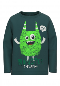 name it Jungen Langarm Shirt Monster nmmVUX Sea Moss