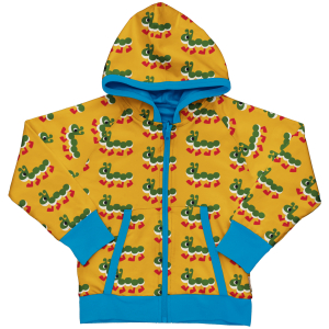 maxomorra Kapuze Wendejacke mit Raupen Cardigan Reversible CATERPILLAR