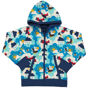 maxomorra Wendejacke mit Kapuze Cardigan Reversible Sky