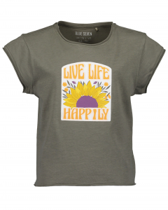 Blue Seven Mädchen Shirt Live Life502753 in grün