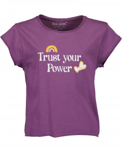 Blue Seven Mädchen Shirt 502753 Trust your power in lila