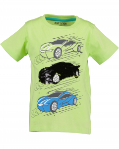 Blue Seven Kurzarm Shirt mit Wechsel Motiv Auto in grün