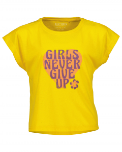 Blue Seven Mädchen Shirt 502751 in gelb Girls never give up