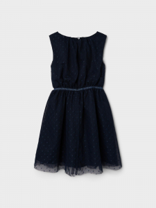 name it festliches Tüllkleid mit Pünktchen nkfVABOSS Dark Sapphire