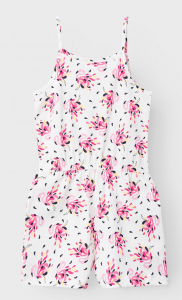 name it kurzer Jumpsuit Overall nkfVIGGA Weiß Abstract