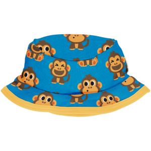maxomorra UV Schutz Sonnenhut in blau Hat Sun Party Monkey