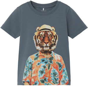 name it Kurzarm T-Shirt Tiger mit Hut nmmHOHAN