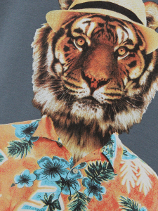 name it Kurzarm T-Shirt Tiger mit Hut nmmHOHAN