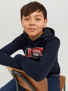 Jack & Jones Kapuzenpulli Sweat Hoodie Jcologan Navy Blazer