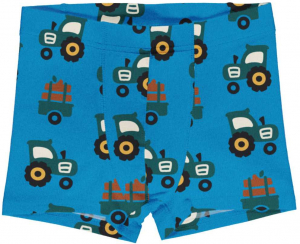 Maxomorra Jungen Unterhose mit Traktoren Boxer Shorts TRACTOR in blau