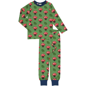 maxomorra Kinder Schlafanzug GOTS Pyjama MUSHROOM
