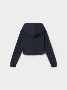 name it Mädchen Kapuzen Sweatshirt Cropped (=Kurz) nkfLEONIE India ink