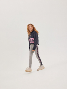 name it Mädchen Kapuzen Sweatshirt Cropped (=Kurz) nkfLEONIE India ink