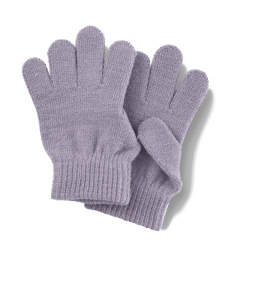 name it Mädchen Glitzer Strick Handschuhe nkfMAGIC Lavender Gray